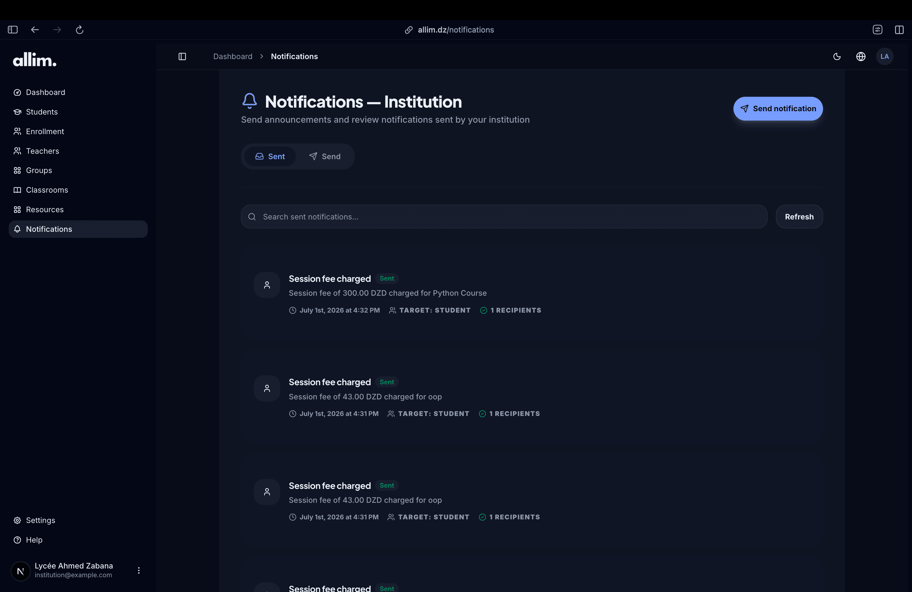 Notifications